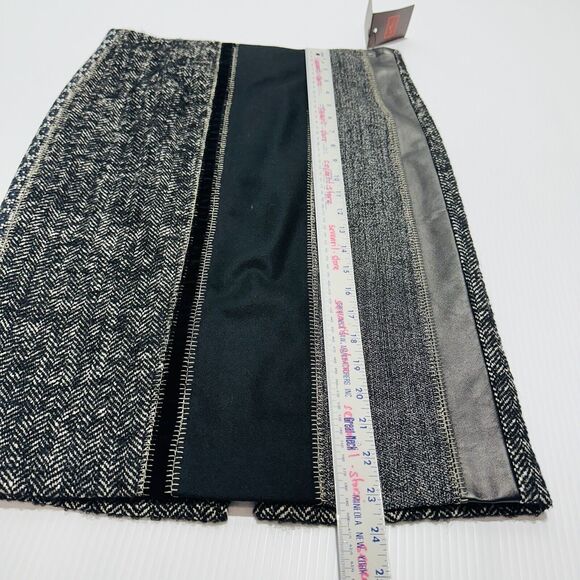 ETRO Women 44 US 8 Wool Gray Multi Pattern & Textured Pencil Skirt NWT $1,160 - Picture 10 of 10